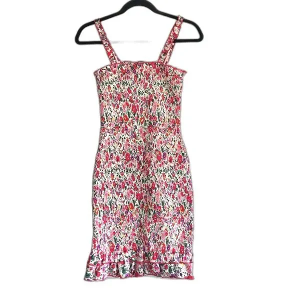 Na-kd Smocked Wildflower Print Cotton Dress NWT Size US XS (EUR 34)NWT - Picture 6 of 14